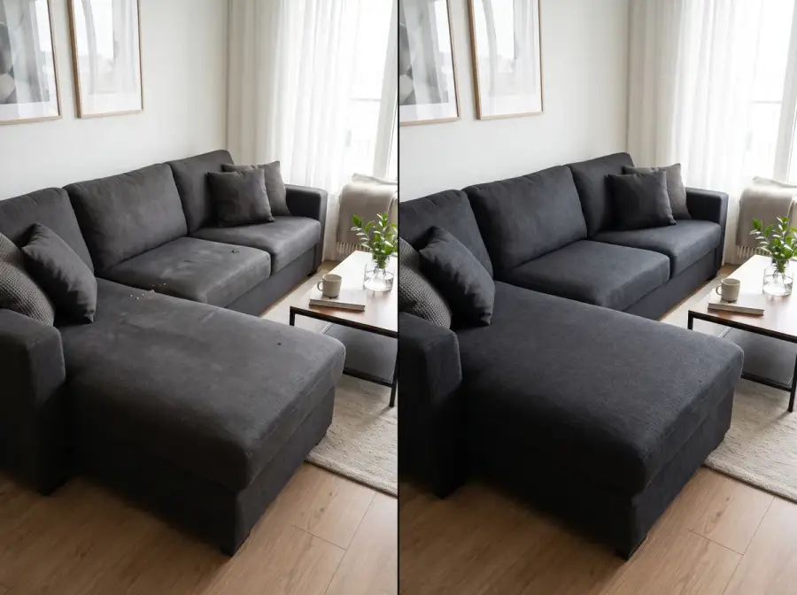 RTP Upholstery before and after cleaning β photo 1