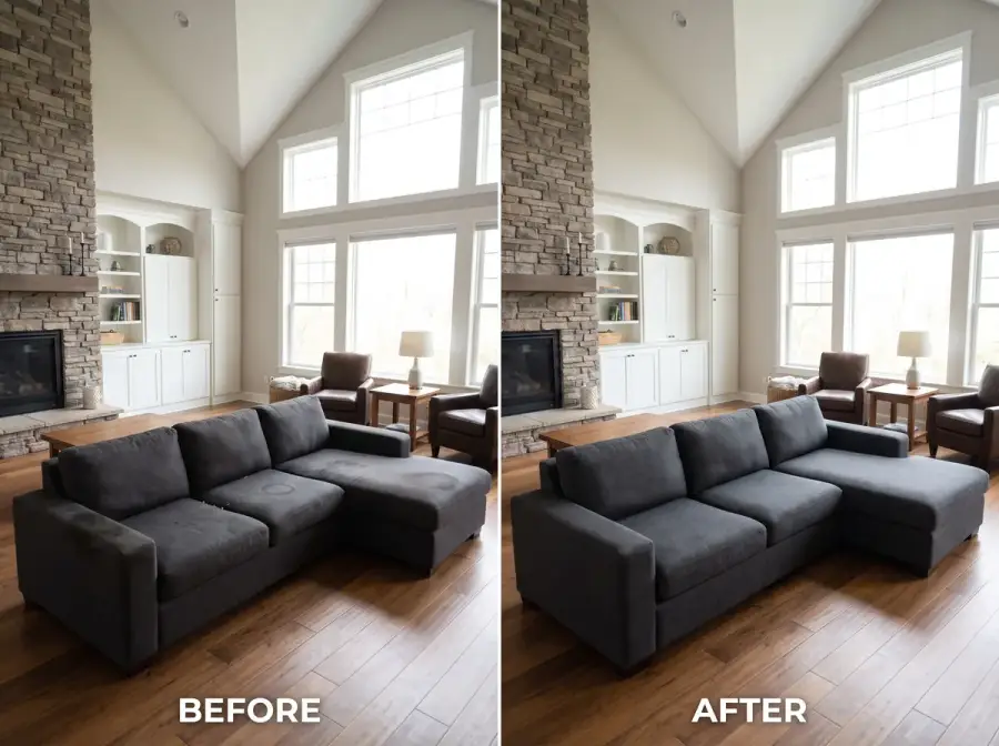 RTP Upholstery before and after cleaning β photo 4