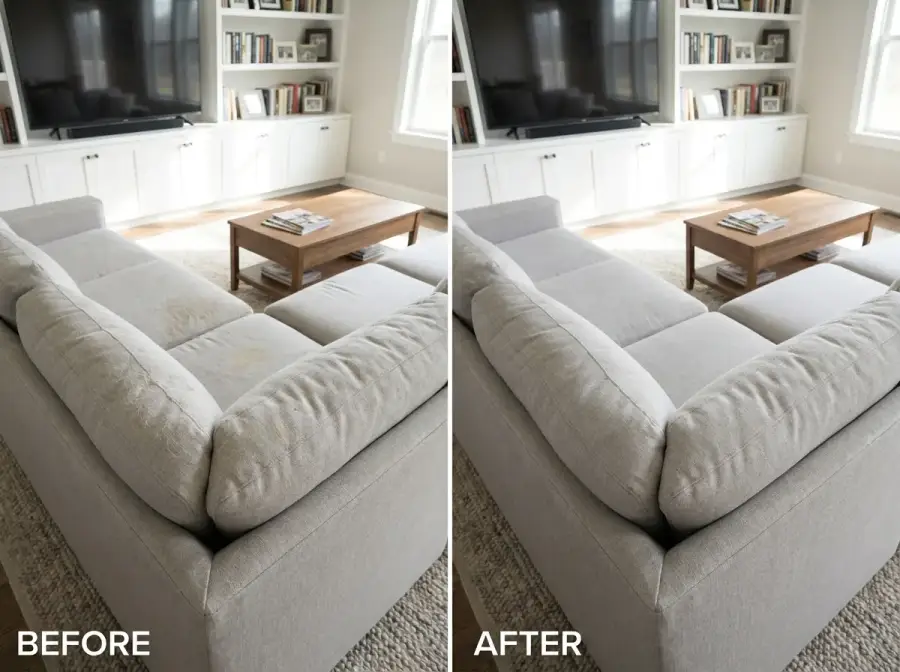 RTP Upholstery before and after cleaning β photo 6